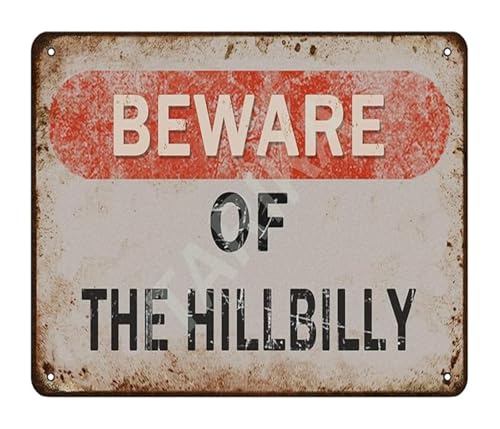 AZPAAAIH Whimsical Warning Vintage Metal Sign for Wall Decor Home Garage Pub Farmhouse Kitchen Art (8 X 12 in)