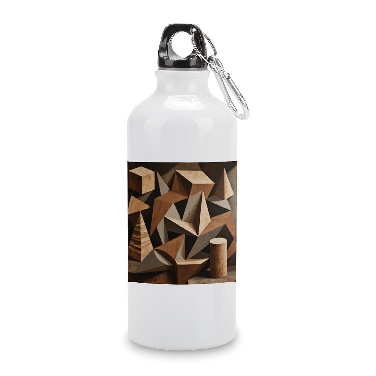 Fekiloot Style Geometry Aluminum Water Bottle Travel Tumbler Reusable Lightweight Outdoor Sports Water Bottles For Gym Sports Camping Hiking Fishing600ml