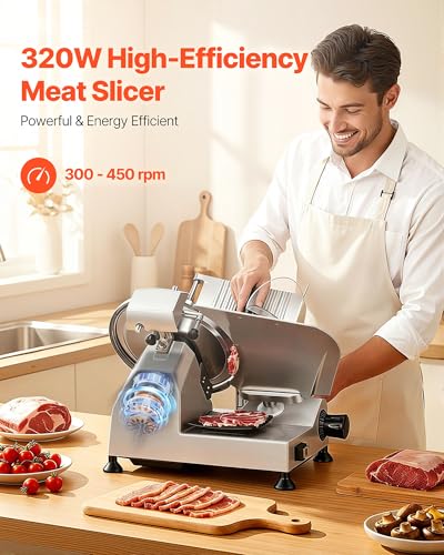 Image of VEVOR 12 inch Commercial Meat Slicer 320W Electric Deli Food Cutter