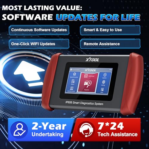 OBD2 Scanner Diagnostic Tool XTOOL IP608, All System Scan Tool with 30+ Resets, ABS Bleeding, Oil, EPB, SAS, BMS, Throttle,TPMS Reset, Transmission, Injector Coding, CAN FD, Lifetime Update