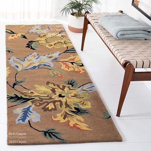 Image of 9x12 Ft Woolen Floor Rug - Oversized Hand-Tufted Wool Carpet for Elegant Home Interiors