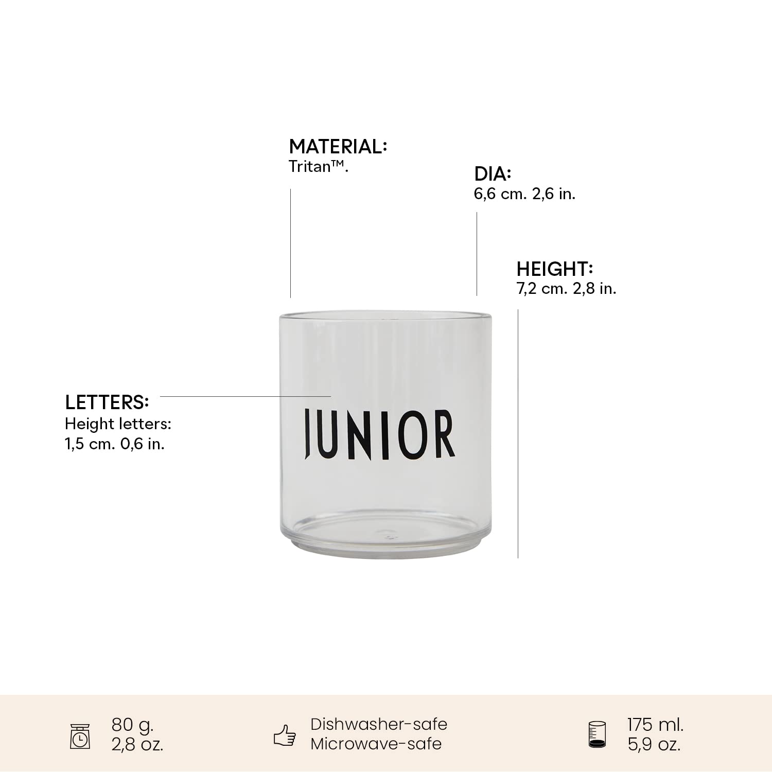 Design Letters Tritan Drinking Glass for Kids (A-Z) | Idea Gifts for Kids & Baby | Unbreakable Sippy Cup for Toddler | Weaning Cup for Baby | Baby Cup BPA, BPS Free | Baby Learning Cup | 175 ml