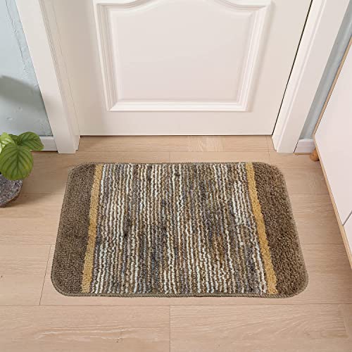 Image of Door Mats for Home | Door Mats for Home Entrance | Door Mat for Bathroom| Soft & Super Absorbent Mats for Shower | Washable, Non-Slip & Quick-Drying Mats (Pack of 2) (Beige2)