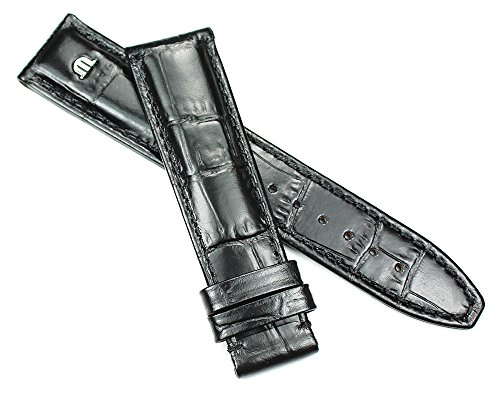 Preisvergleich Produktbild Handmade Herren Leder Uhrenarmband Maurice Lacroix 20mm Schwarz