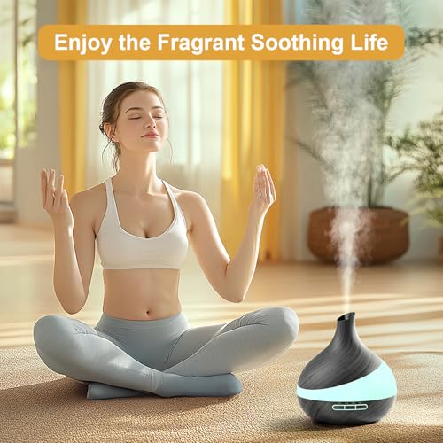 TDZXQQ Essential Oil Diffuser for Women: 500ml with 14 Color LED | Aromatherapy Diffuser with 2 Mist Levels - Ideal for Bedroom, Office & Travel - Auto Shut-Off for Safe Sleep - image 6