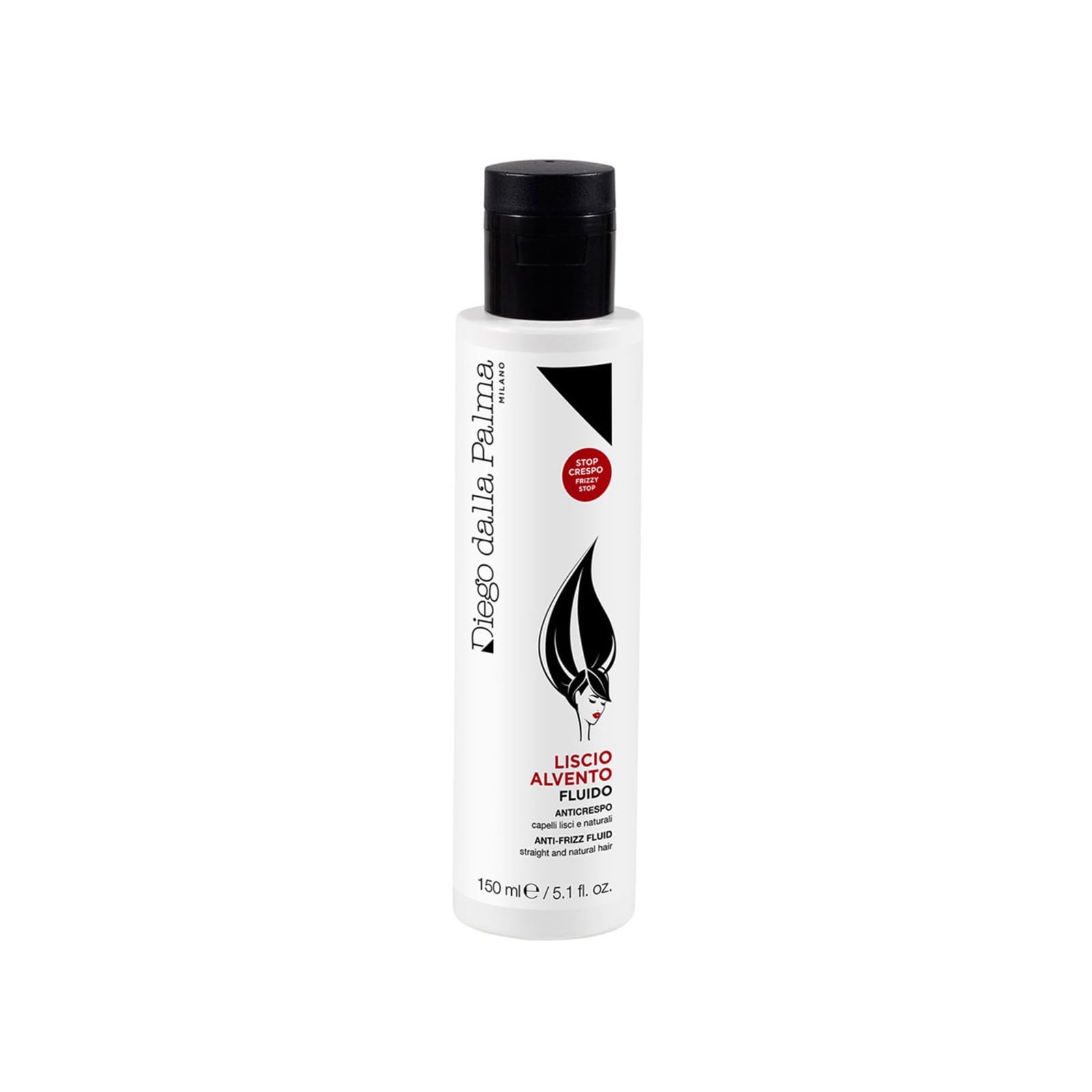 Diego dalla Palma Anti-Frizz Fluid - Hair Treatment - Eliminates Frizz From All Hair Types - Leaves Hair Straight, Flowing, Soft And Shiny - Protects Against Free Radicals - 5.1 Oz