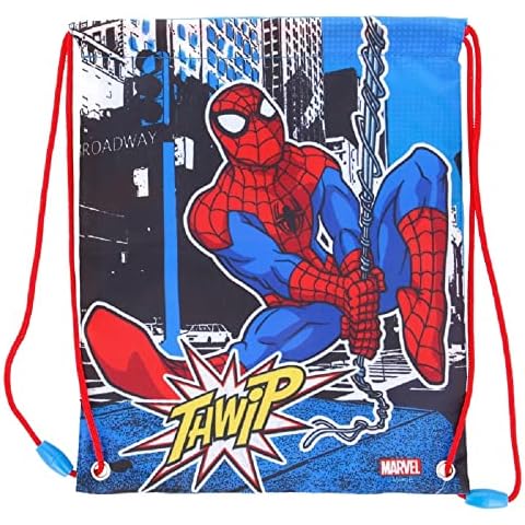 Spiderman - Kinder Turnbeutel Unisex | Kindergarten, Krippe, Reise, Sport | geeignet als Gymsack, Rucksack, Spieltasche, Sportbeutel Cover