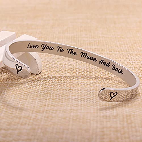 Btysun Bracelets for Women Mothers Day Bracelet Gifts from Daughter Inspirational Gifts for Women Graduation Gifts for Her Motivational Birthday Cuff Bangle Friendship Personalized Mantra Jewelry…