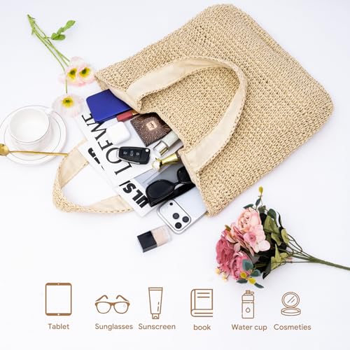 Bolso Tote Larcenciel de Cuero Gamuza Marrón para Mujer miniatura 5