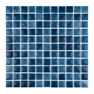 5 Sheets Glass Mosaic Tile, Pool Tile Backsplash for Kitchen Bathroom Shower Wall Swimming Pool (Dark Blue, 4.84 sq.ft)