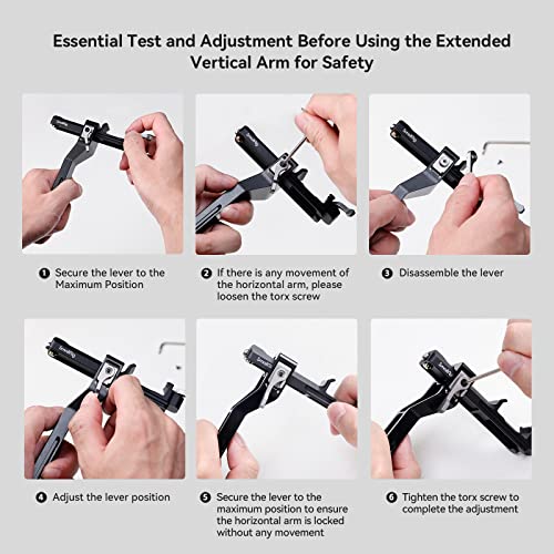 SMALLRIG RS 3 Mini Bras Vertical Etendu avec Plaque d'Extension 4196