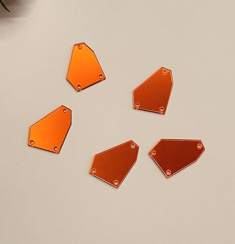 Miniatura 10 de 30 espejos irregulares acrílicos para coser, diamantes de imitación para disfraces de noche, accesorios de ropa, 1.49 pulgadas (dorado)