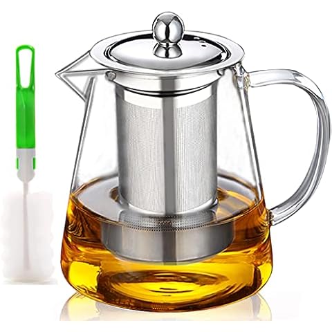 Tetera de vidrio BOWD con infusor de acero inoxidable Cover