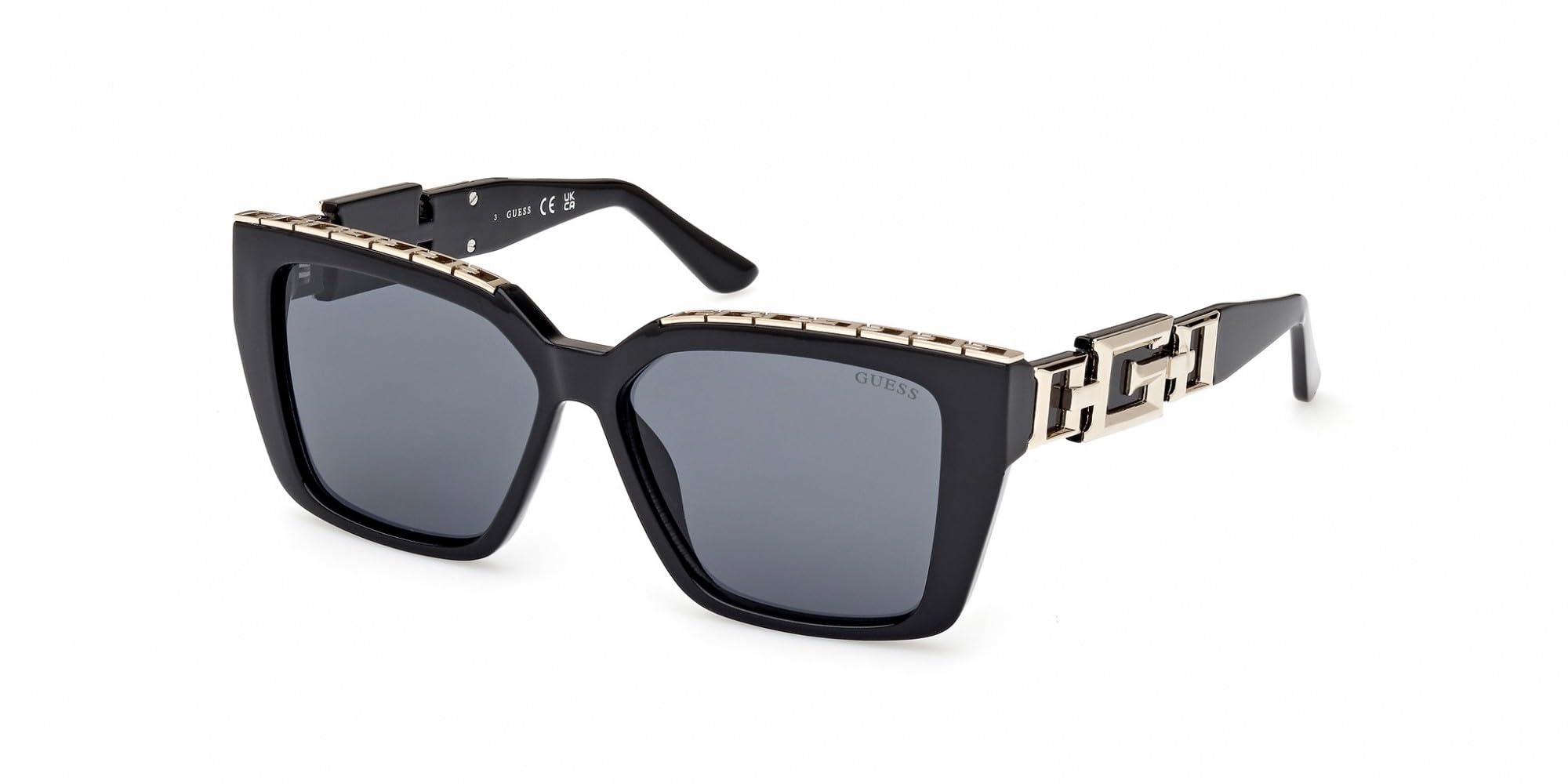 Guess Unisex Black Sunglasses, 55 Mm, Authentic Glasses With Top-Notch Service