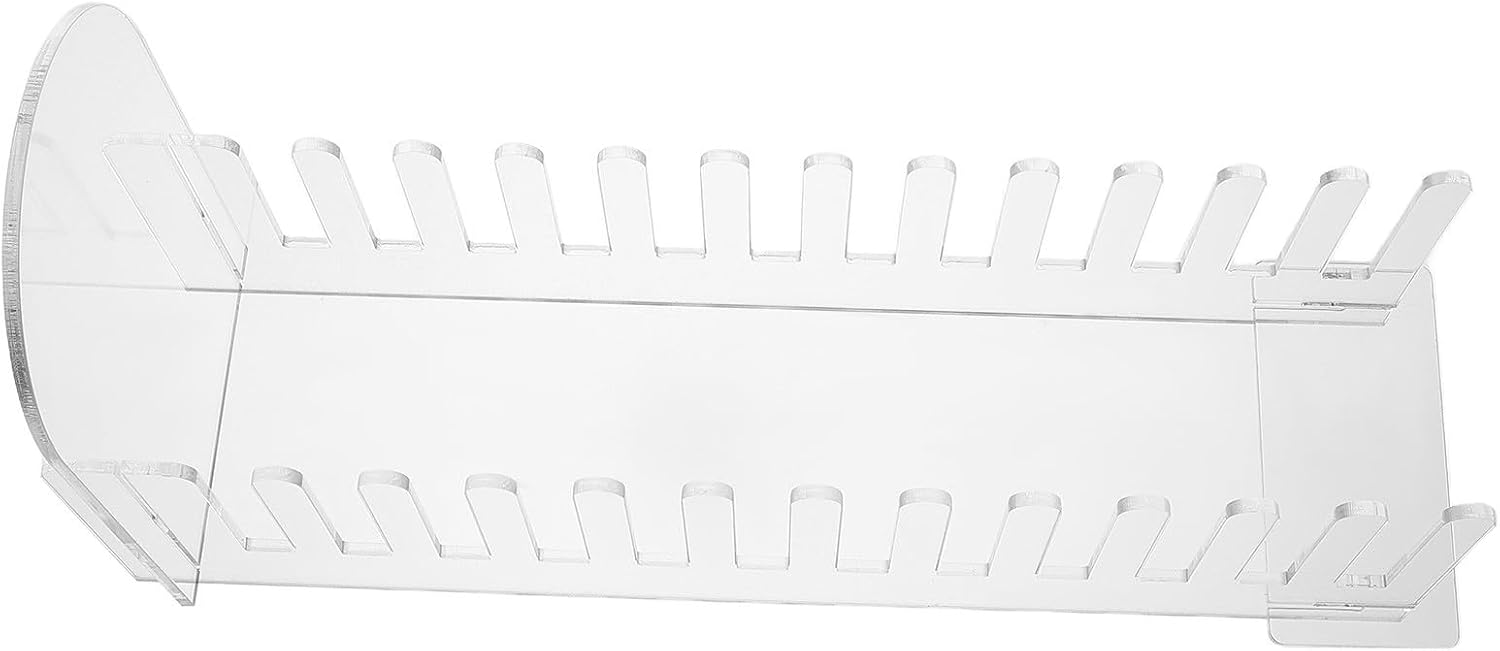 12-slot Acrylic Greeting Card Stand Portable Waterproof Minimalist Card Display Holder for Stickers and Crystal Organizer for Home Decor and Office Use