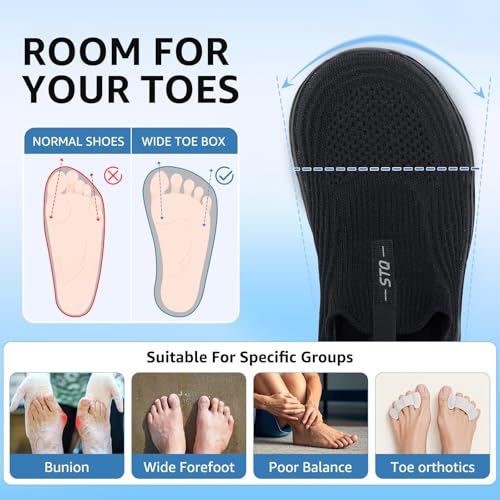 Image of STQ Womens Walking Shoes Slip On Tennis Shoes Comfortable Lightweight Memory Foam Orthopedic Sneakers for Indoor Outdoor Gym Workout Sports
