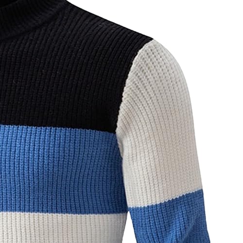 Men's Crewneck Color Block Jumper Color Block Sweaters for Men Male Long Sleeve Comfort Sweater3