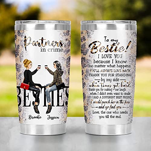 ORIWAVE Personalized Besties Sisters Tumbler Customized Outfit Skin...