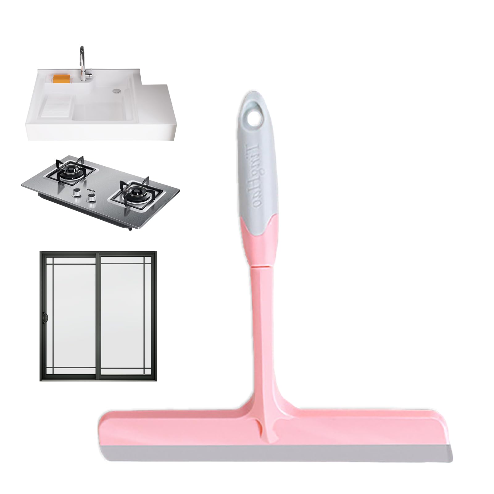 Raclette De Douche, Raclette De Nettoyage De Fenêtre Domestique, Fournitures De Nettoyage Avec Trou De Suspension, Raclette De Fenêtre Pour Miroirs, Pare-vent De Voiture, Salles De Douche Et Autres