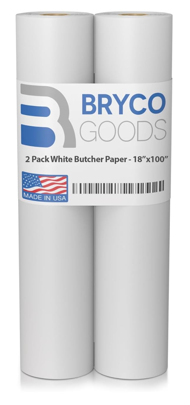 White Butcher Paper Roll 18"x150' - Peach Butcher Paper for Smoking Meat, and Butcher Paper Smoker - USA Made Butcher's Paper - Pink Butcher Paper Roll for Smoking