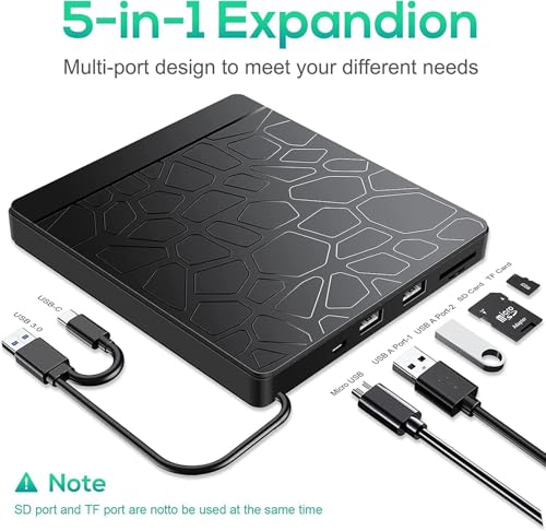 Lectora externa de CD y DVD USB 3.0 y Type-C miniatura 2