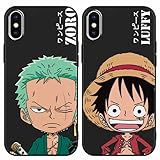 2 Pack Cool Phone Case for Apple iPhone X/iPhone Xs Case Silicone 5.8',Japanese Anime Cartoon Characters Print for Men Boys Women Girls, Comics Manga Pattern Design, Soft TPU Funda Cases for iPhoneX