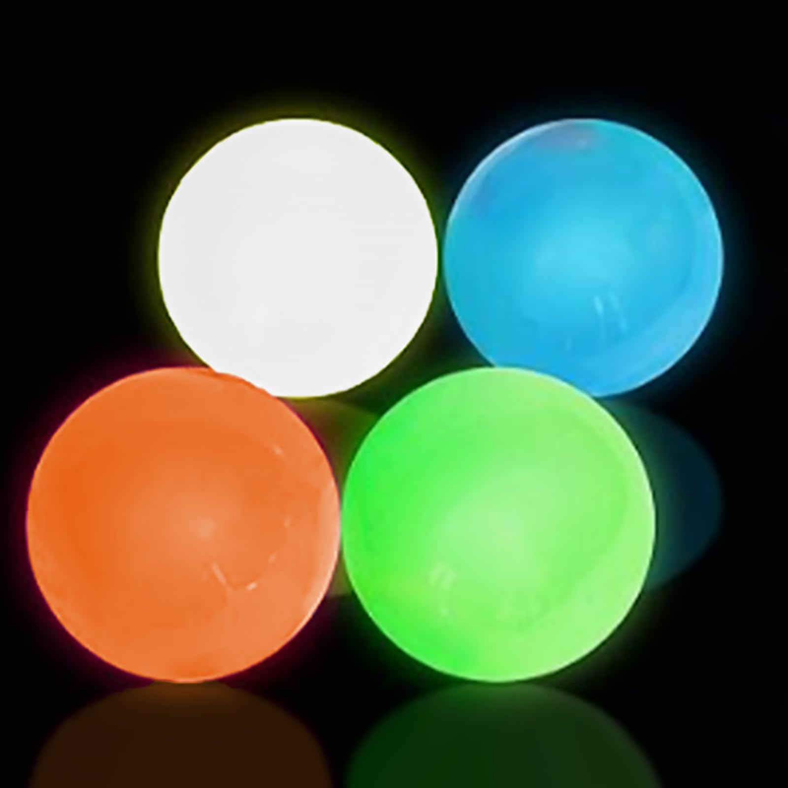 12 Pcs Sticky Balls Ceiling Glow in The Dark, Night Stress Balls Fluorescent Sticky Wall Balls, Stress Toys, Stress Balls Squeeze Slow Rebound Alleviate Anxiety for Kids and Adults