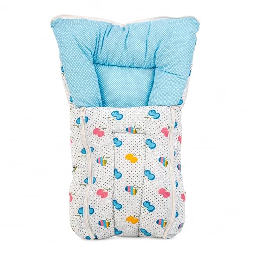 Image of Mommers Baby Sleeping Bag for Newborn Baby | Soft Baby Wrapper Cum Carry Nest with Head Support | Reversible & Lightweight Baby Bedding for 0-6 Months