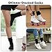 TIESOME 2 Pairs Socks Scrunch, Cotton White Tube Sock Women, Cozy Slouchy Casual Socks For Daily Wear, Sports (Gray + Black)
