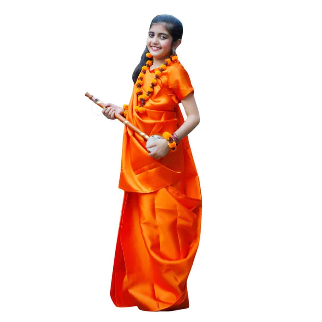 ITSMYCOSTUME Meera Indian Mythology Character Kids Fancy Dress Costume- Veena Not Included
