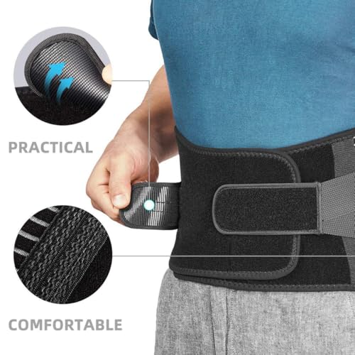 Faja lumbar transpirable para soporte dorsal y ejercicios miniatura 5