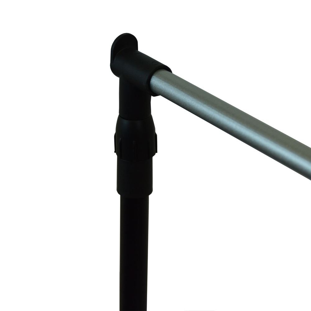 Home Vida Single Garment Rack Adjustable Clothes Rail, Silver, H 160 x W 80 x D 43 cm - Image 7