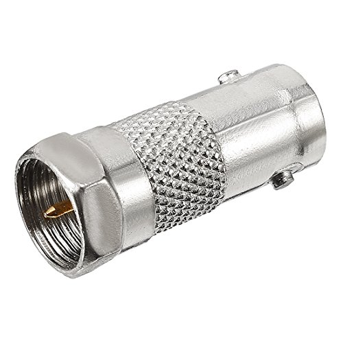 uxcell Adaptador Conector BSP F Macho a BNC Hembra Plateado miniatura 1