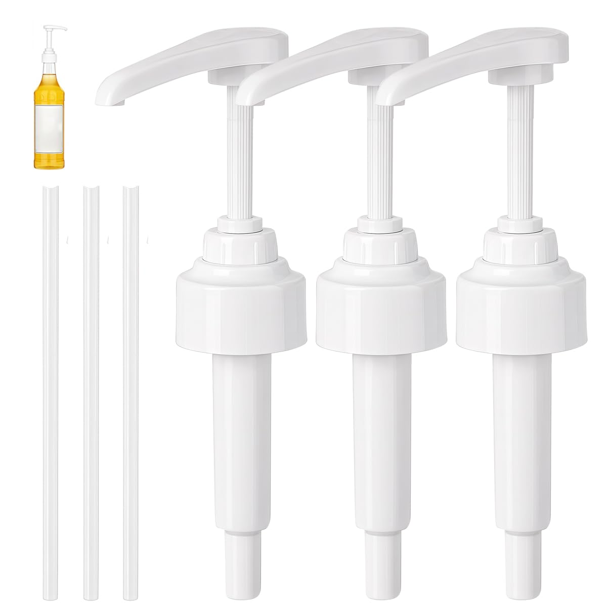 Caffè Dispenser Sciroppo Pompa, 3 Pezzi dosatore miele, dispenser miele, Pompa Per Sciroppo Pompa Dosatrice Per Bottiglie, Pompa Dosatrice Di Ricambio, Attacco Pompa Riutilizzabile