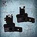 OZARK ARMAMENT Folding Flip Up Backup Canted Iron Sights - Angled 45 Degree Offset Iron Sights Works for Right & Left Hand Offset Iron Sights - 45 Degree Offset Sights - 45 Degree Flip Up Iron Sights