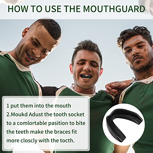 50 Pieces Sports Mouth Guards Bulk Pro Mouth Protection Athletic Mouthguard Rubber Silicone Boxing Challenger Adults Kids For Football, Basketball And Hockey (Black) #TOP2
