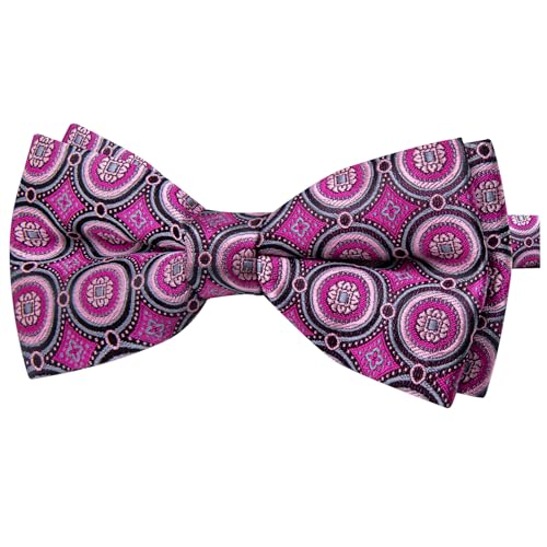 Image of YourTies Bow Ties for Men Pretied Bowties Solid Color Satin Bow Tie Formal Business Tuxedo Wedding Party Prom