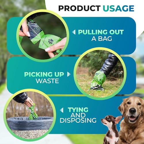 Image of Biodegradable Dog Poop Bags - Eco-Friendly, Heavy Duty, Lavender-Scented, Compostable, Disposal Bags, 540-Count, Perfect for Doggie Poop and Baby Dirty Diaper Disposal