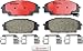Brembo P28032N Premium Ceramic Front Disc Brake Pad Set ACURA/HONDA OE# 45022S2AE50