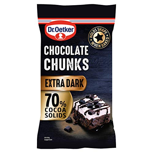 Dr. Oetker Extra Dark Chocolate Chunks, 100g