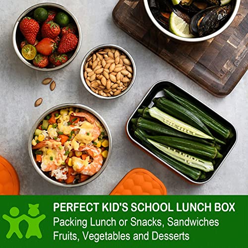 Aoraki BENTO28 Stainless Steel Containers With Lids, Lunch Box Container With Leak Resistant Silicone Lid, Food Storage Bento Box thumb #2