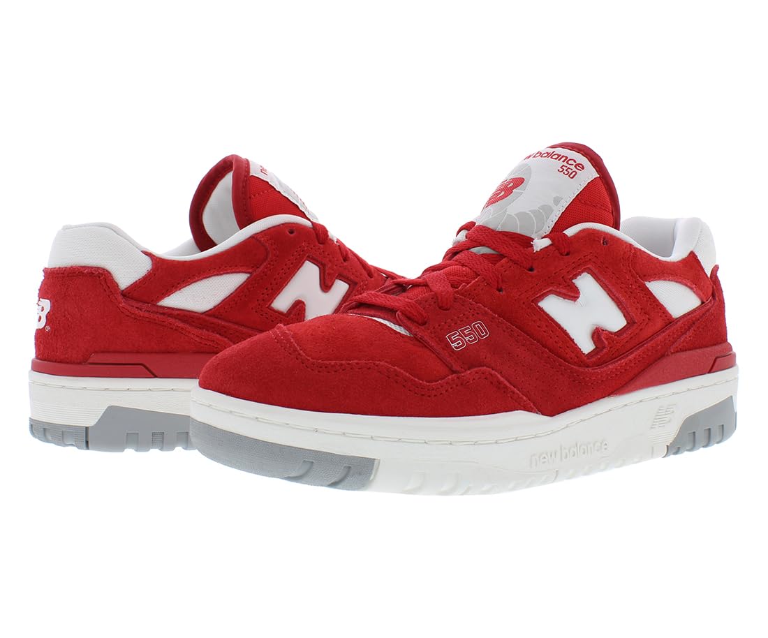 New Balance Tenis con Cordones 574 V1 para niños, Rojo/Blanco