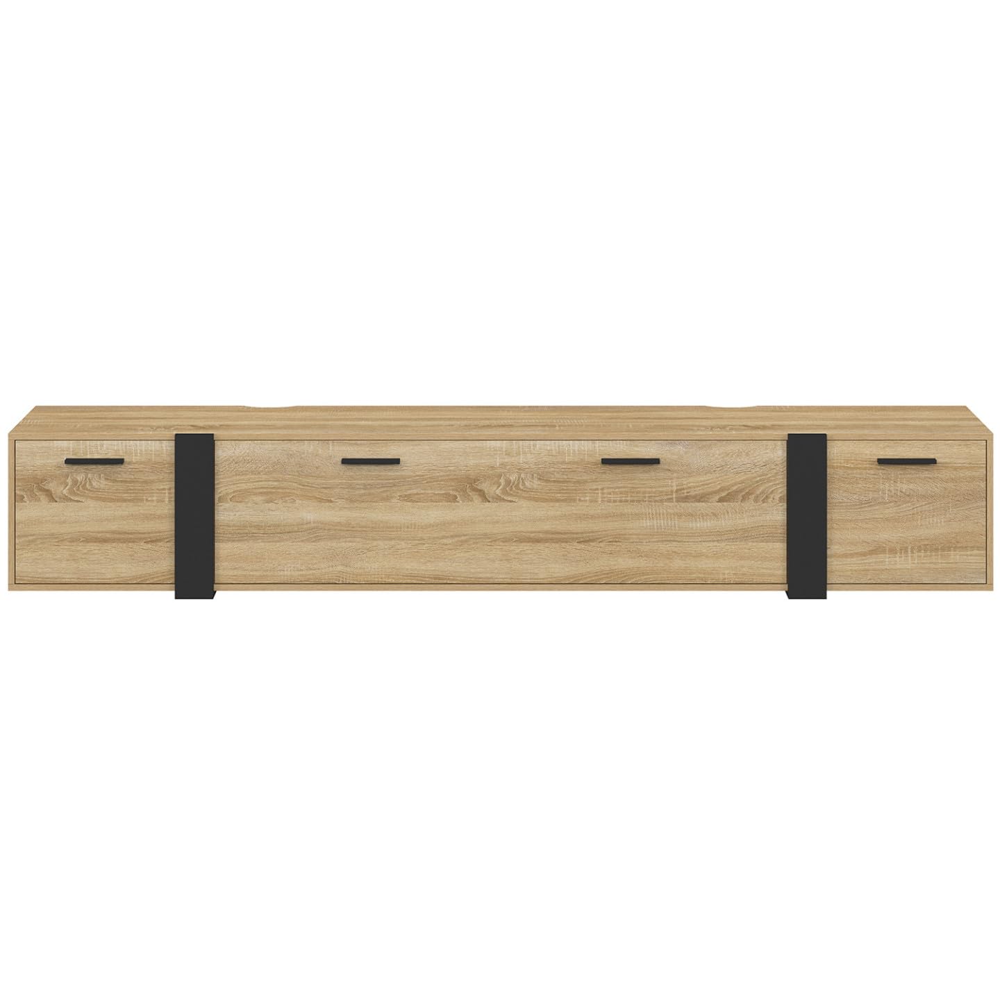 IDMarket - Meuble TV 180 cm Suspendu Phoenix 3 Portes Design Industriel