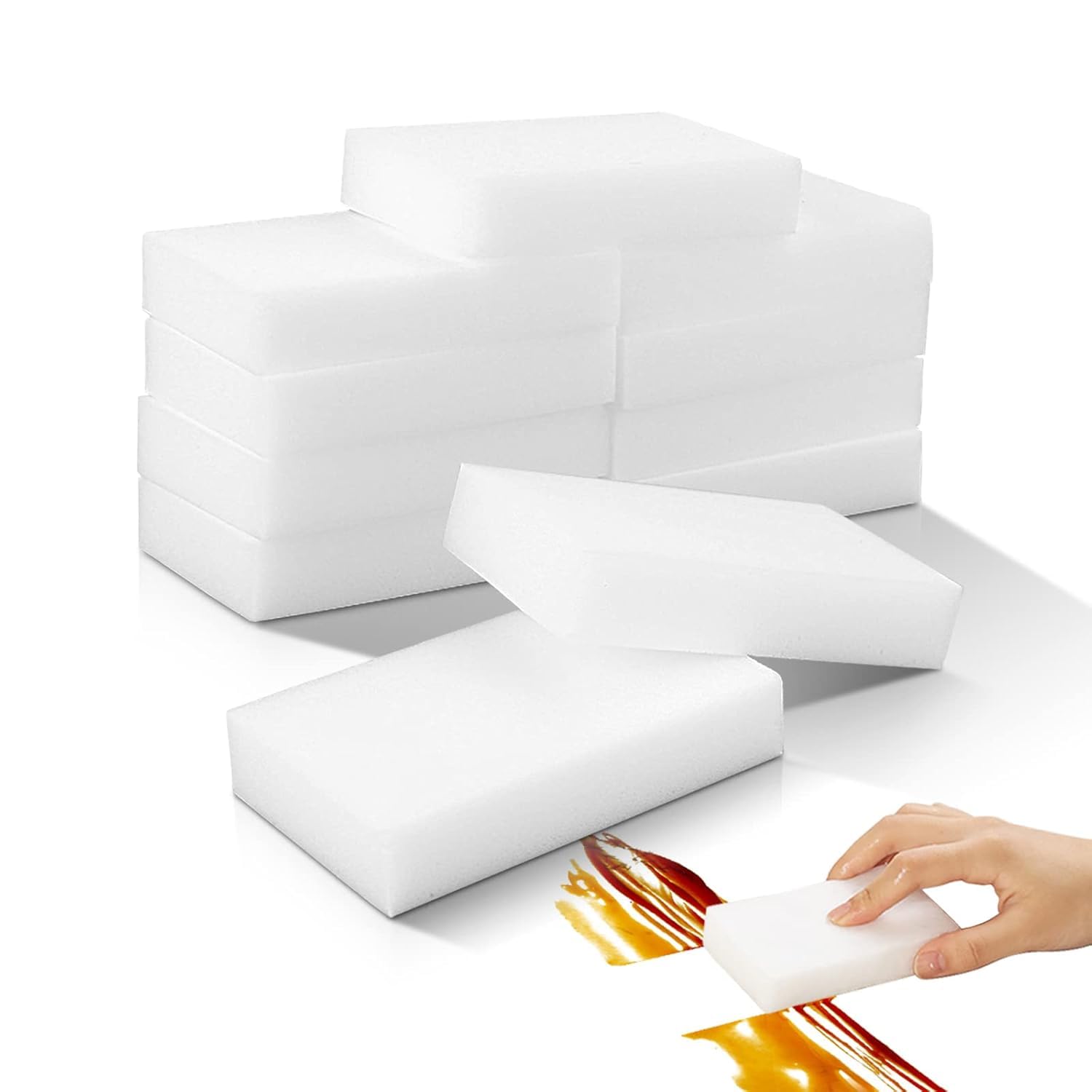 Melamine Foam Cleaning Sponge Sheets for Kitchen Bathroom Sink Wall Floor Furniture Car Wash – Multipurpose Magic Cleaning Eraser Bulk Sheets (Pack of 5)-image-18