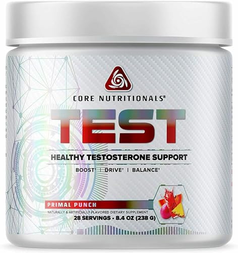 Core Nutritionals Platinum Test, Includes 3.6 Grams Calcium D-Aspartic Acid, Supports Healthy Testosterone Levels 28 Servings (Primal Punch)