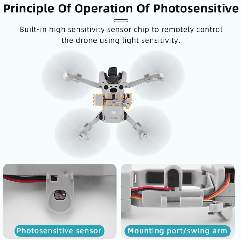 LiLiTok Thrower Airdrop System Compatible avec DJI Mini 4 Pro Télécommande Lumière Senor Livraison et accessoires de drone