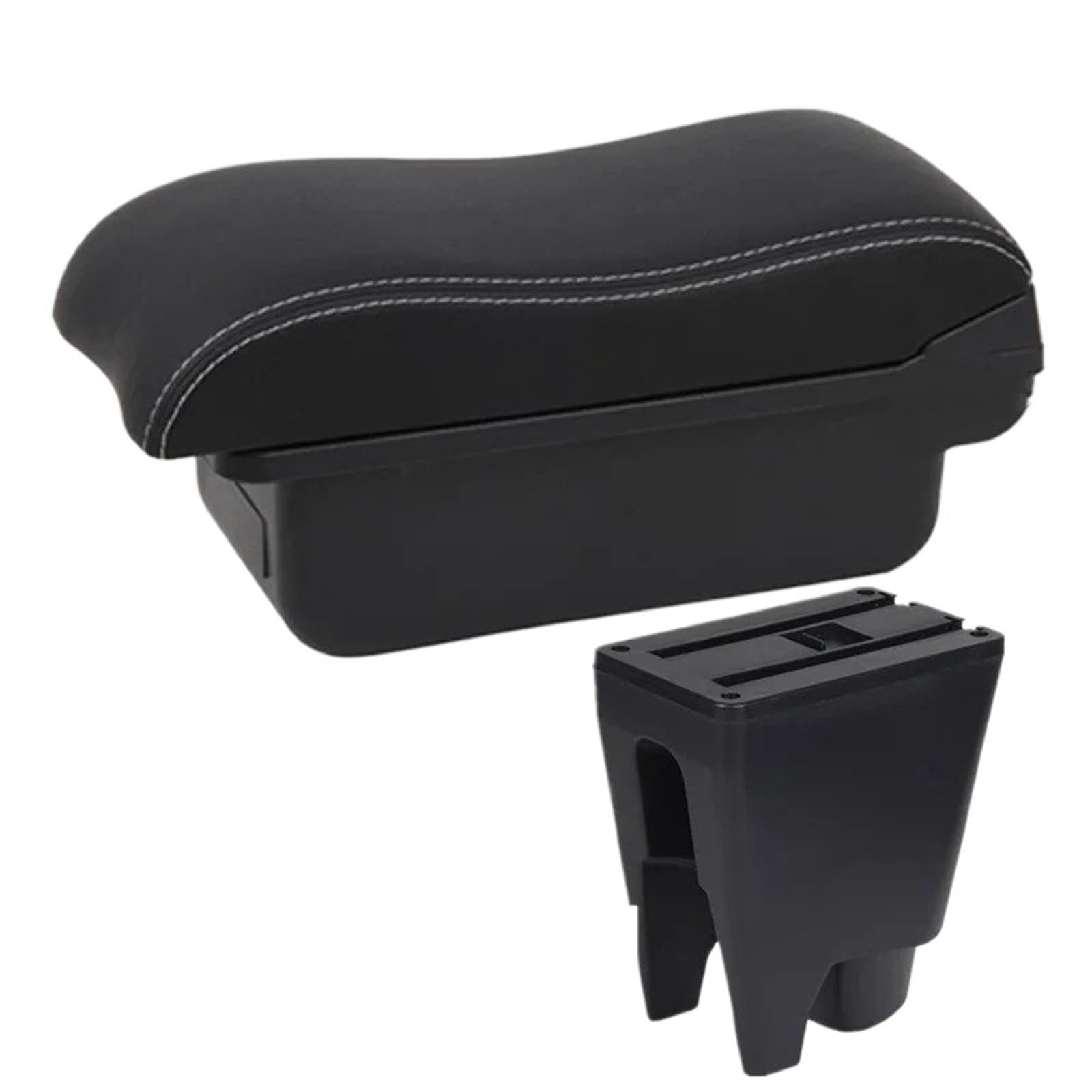 NOKRGQW Car Armrest Box For Peugeot 107 For Citroen C1 For Toyota Etios Aygo BJ Armrest Box Store Dedicated Retrofit Parts Car Accessories ﻿(A3 white line No USB)