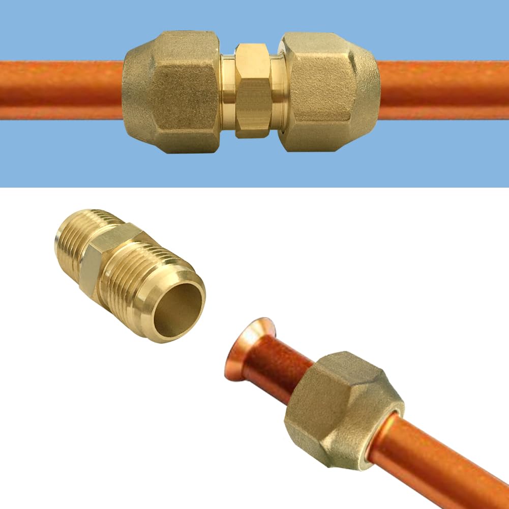 Pack Of 2 Double Nipples For Copper Pipes Copper Pipe Connector Made Of