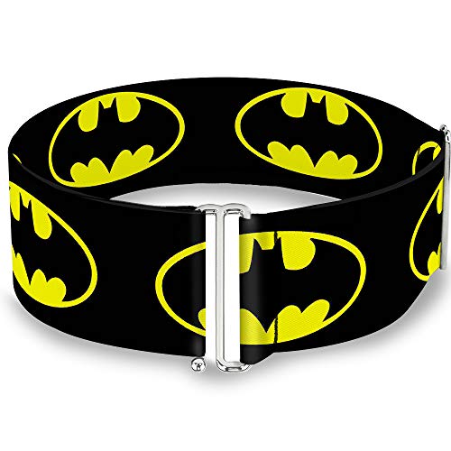 Belt Womens Cinch Batman Shield 2 Black Yellow 23 to 44 Inches