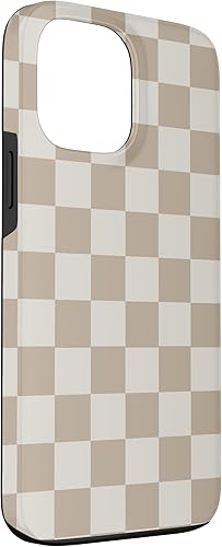 Miniatura 3 de Funda con patrón Light Beige Checkerboard Vanilla Checkered Classic para iPhone 13 Pro Max